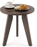 Outdoor Side Table, HDPS Outdoor Table, Small Round Side Table Weather-Resistant, Outdoor Side Tables for Patio, Porch - Photo 1