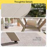 Betterhood 42” Outdoor Patio Table, Metal Patio Dining Table for All Weather, Round Outdoor Coffee Table - Photo 6