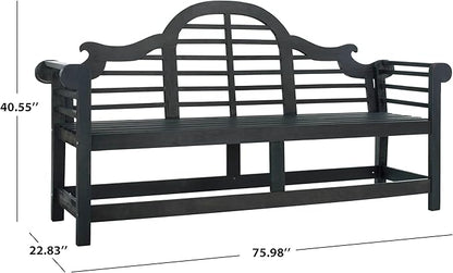 Safavieh PAT6705K Outdoor Collection Khara Dark Slate Grey Bench