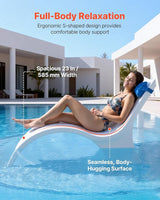 VEVOR Pool Lounge Chairs, Set of 2 Chaise Lounger with Headrest - Photo 7