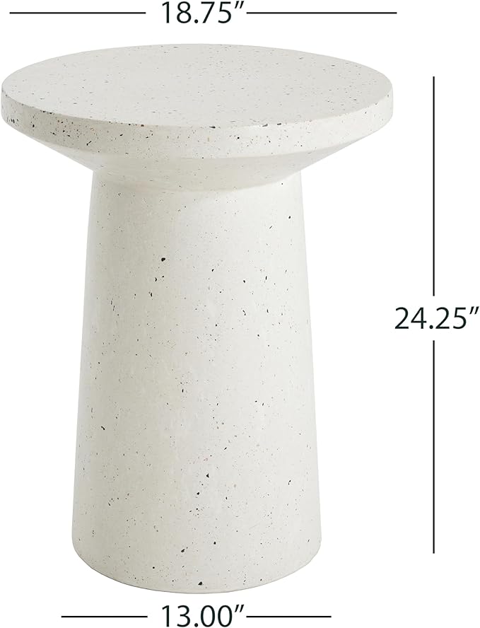 Christopher Knight Home Norvin Patio Lightweight Concrete Terrazzo Coffee Table - Photo 2