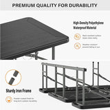 VINGLI Folding Picnic Table and Bench Set, Portable Outdoor Dining Furniture for Camping, Patio, Backyard - Photo 3