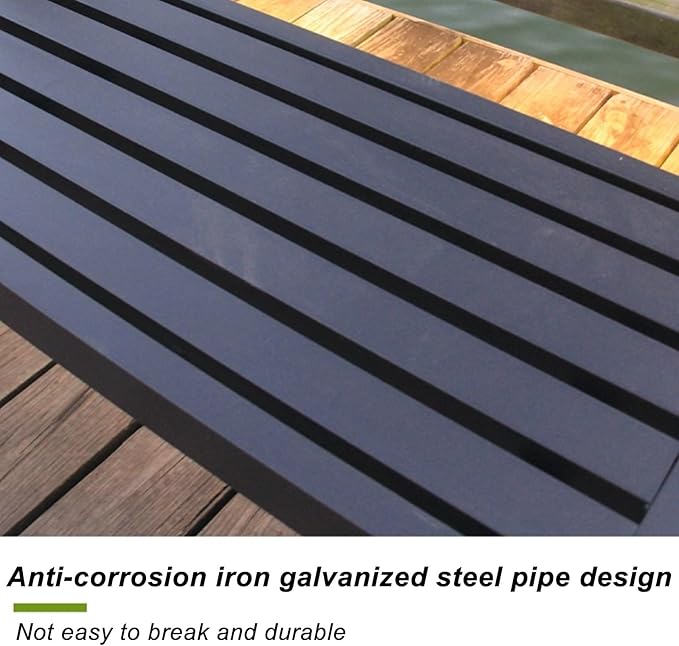 Garden Bench, Outdoor Patio Backless Bench, Metal Garden Benches, All-Weather Park Bench for Garden, Porch, Lounge(Color:Pink,Size:100 * 40 * 45cm/39 * 16 * 18in)