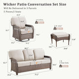 4 Piece Outdoor Patio Furniture Set with Fire Pit Table - Photo 9