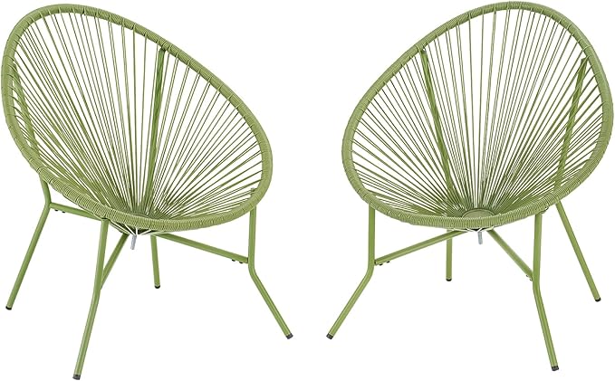 2 Piece Outdoor Acapulco Chair Set, Outdoor Patio Furniture Set, All-Weather Patio Bistro Set - Photo 1
