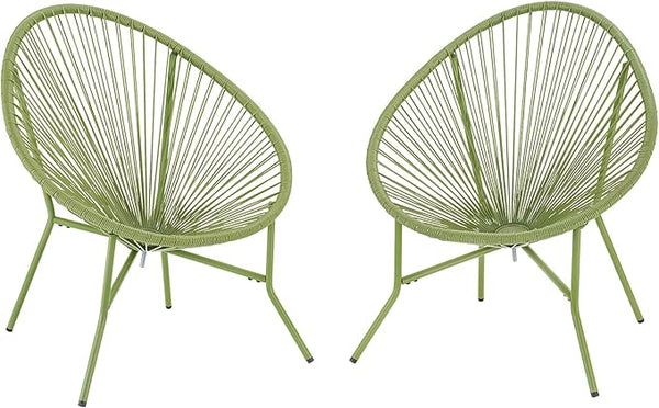2 Piece Outdoor Acapulco Chair Set, Outdoor Patio Furniture Set, All-Weather Patio Bistro Set - Photo 1