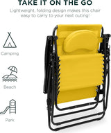 Best Choice Products Oversized Zero Gravity Chair, Folding Outdoor Patio Lounge Recliner w/Cup Holder Accessory Tray - Photo 7