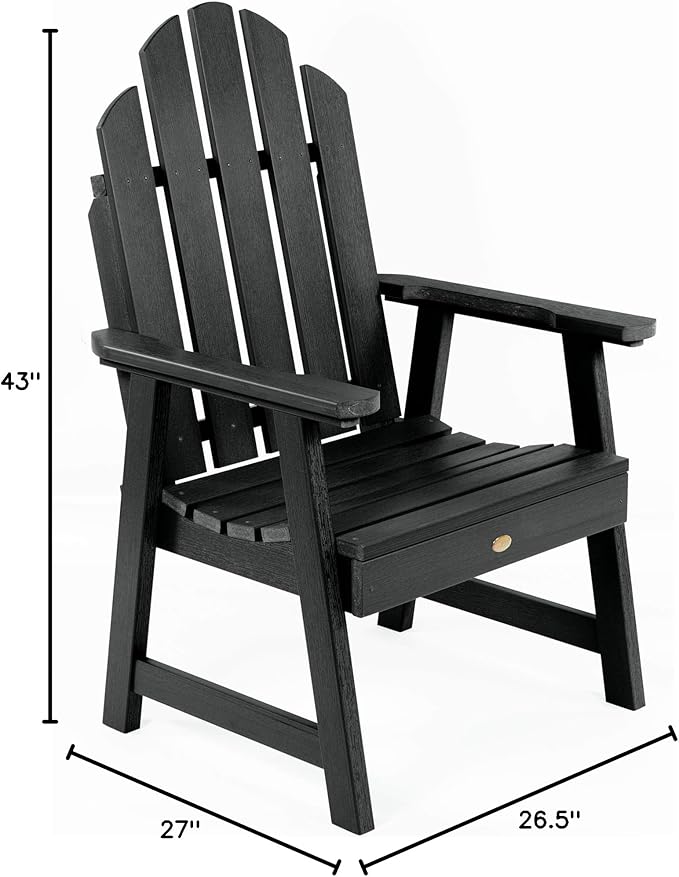 Highwood Classic Westport Patio and Garden Chair, Black
