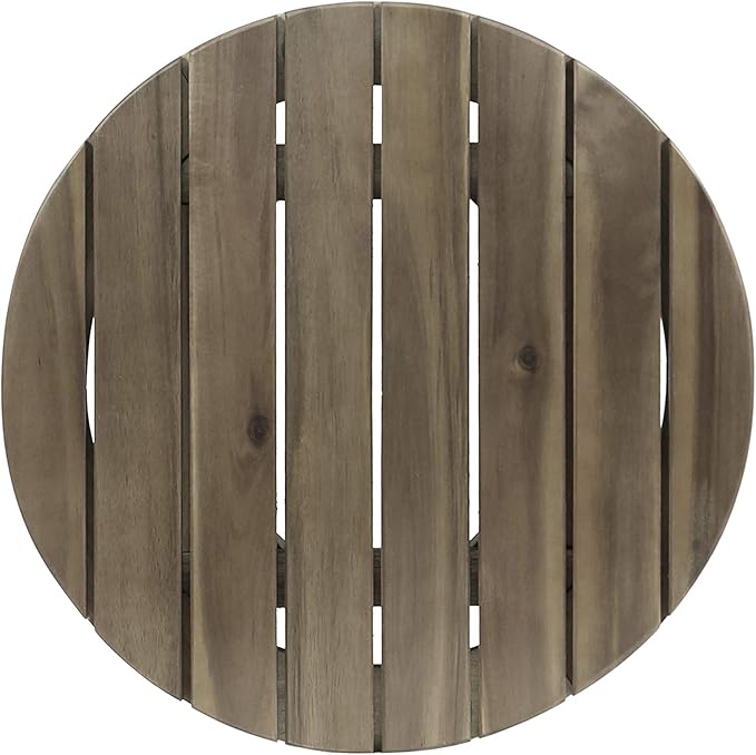 Christopher Knight Home Parker Outdoor 16" Acacia Wood Side Table, Gray Finish