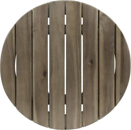 Christopher Knight Home Parker Outdoor 16" Acacia Wood Side Table, Gray Finish