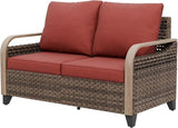 EAGLE PEAK Wicker Outdoor Patio Sofa Modern Rattan Patio Furniture Loveseat for Backyard Deck Porch Balcony - Photo 9