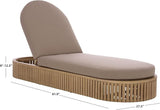 SAFAVIEH Couture Outdoor Patio Furniture Collection - Arielle Solid Wood Sun Lounger - Photo 3