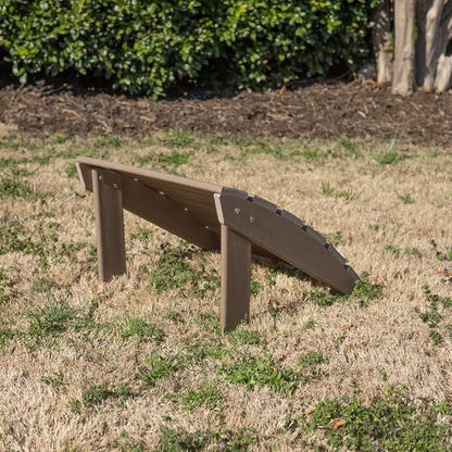 TITAN GREAT OUTDOORS Everwood Hilltop Driftwood Curve Back Poly Adirondack Ottoman