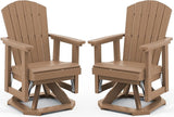 SERWALL Adirondack Swivel Glider Chair, HDPE Patio Glider Set of 2, All-Weather Glider Chair for Porch, Balcony - Photo 1