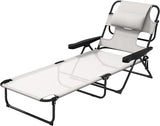 3-in-1 Oversized Sun Tanning Chair with Mat & Face Hole - Photo 9