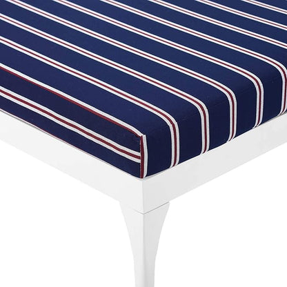 Modway EEI-3301-WHI-STN Perspective Cushion Outdoor Patio Chaise Lounge Chair, Blue