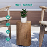 SUNBURY Concrete Side Table Set of 2, Outdoor Side Table Nesting for Patio - Photo 6