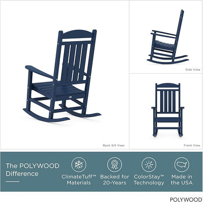 POLYWOOD Presidential Rocking Chair in Navy