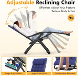 Slendor Zero Gravity Chair Oversized, 33In XXL Reclining Lounge Chair with Removable Cushion, Cup Tray, Footrest - Photo 8