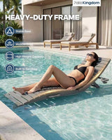 in-Pool Lounge Chairs Set of 2, Folding HDPE Pool Chairs Anti-Floating No Sandbags with Cup Holder & Handles - Photo 5