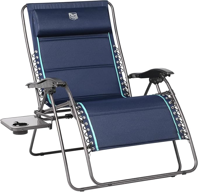 Timber Ridge Oversized Zero Gravity Chair, 33In Wide XXL Zero Gravity Reclining Chair with Side Table - Photo 1