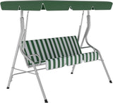 Outsunny 3-Person Porch Swing with Canopy, Patio Swing Chair, Outdoor Canopy Swing Bench with Adjustable Shade - Photo 1