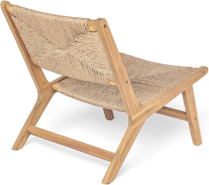 Christopher Knight Home Oner Lounge Chair Outdoor Set of 2, Sturdy Acacia Wood Armless Chair - Photo 9
