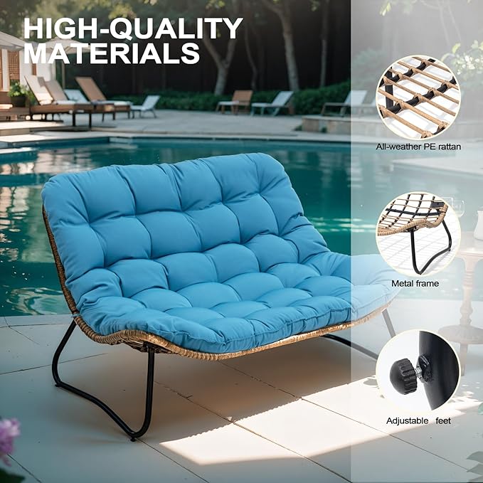 Crestlive Products Outdoor Loveseat 2PCS, Patio Conversation Set - Photo 4