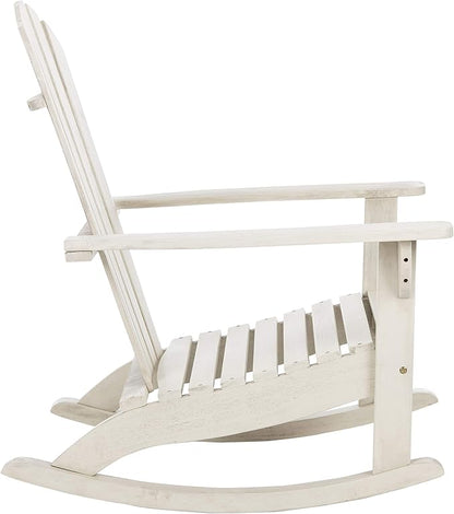 Safavieh Outdoor Brizio Classic White Adirondack Rocking Chair