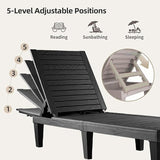 HOOYEAH Outdoor Chaise Lounge 4PCS, Adjustable Pool Lounge Chair with 5 Positions Backrest, Waterproof Sun Loungers - Photo 3