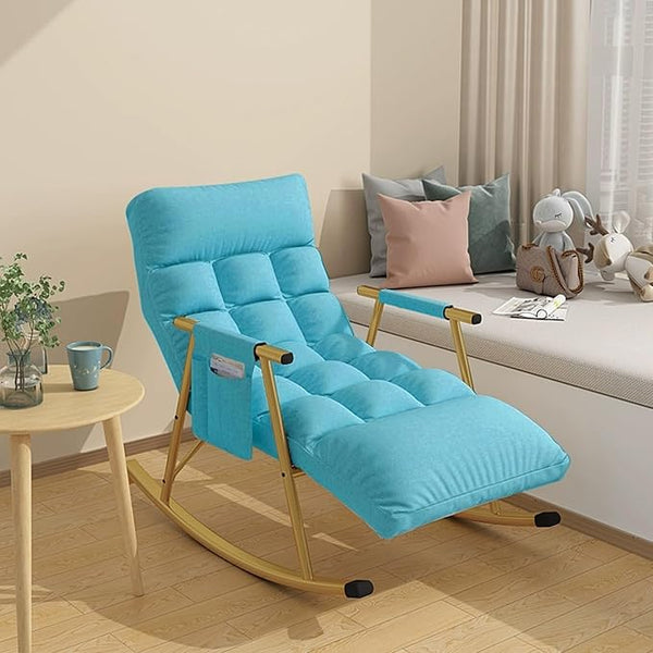 Bedroom rocking chair with cushion, Modern Comfortable Sofa Lounger, outdoor garden lounge chair with armrests - Photo 1