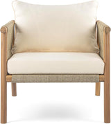 Christopher Knight Home Posey Modern Patio Wooden Club Chair with Rope Woven Armrest&Backrest - Photo 8