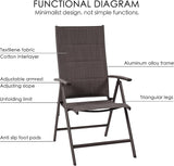 Kozyard Coolmen 2-Pack Outdoor Patio Dining Chair Set - Breathable Textilene Padded - Photo 3
