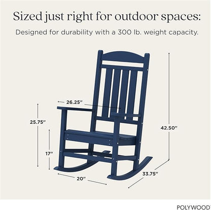 POLYWOOD Presidential Rocking Chair in Navy