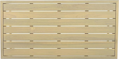 Merax Patio Acacia Wood Coffee Table Outdoor Furniture, Bear 310LBS, 47.24"x23.62"x15.75", Light Teak