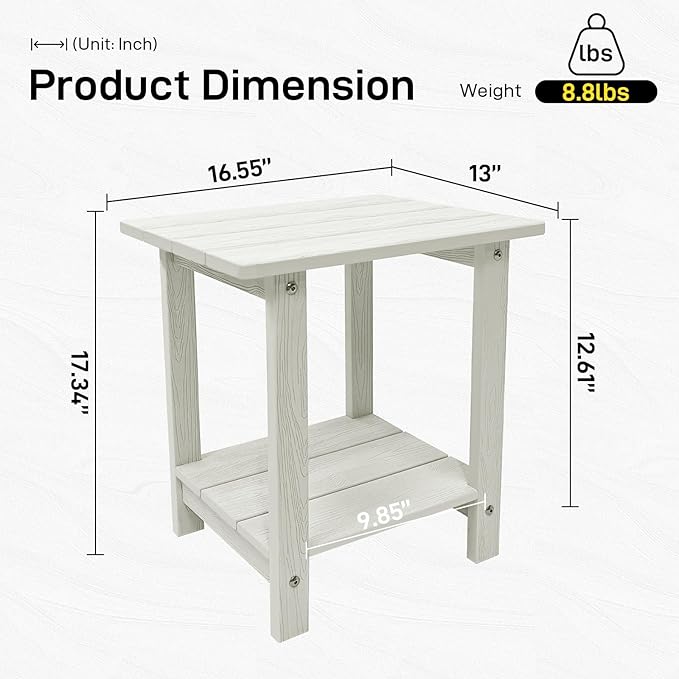 Melucivi Weather Resistant Outdoor Side Table - Photo 3