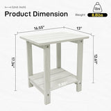 Outdoor Side Table, Weather Resistant Double Small Adirondack Side Table, Outdoor Indoor End Table for Chair - Photo 3