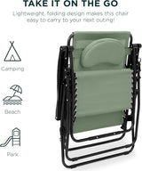 Best Choice Products Oversized Zero Gravity Chair, Folding Outdoor Patio Lounge Recliner w/Cup Holder Accessory Tray - Photo 7