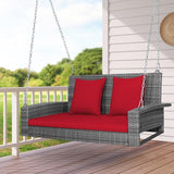 Tangkula 2 Person Wicker Hanging Porch Swing - Photo 2
