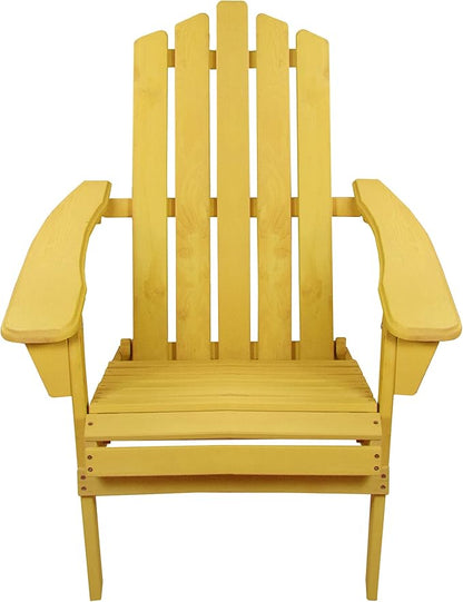 Northlight DR91998 Classic Folding Wooden Adirondack Chair, 36", Yellow