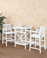 HDPE Outdoor Bar Table, 41" Adirondack Outdoor Bar Height Table, Weather Resistant HDPE Patio High Top Pub Table - Photo 3