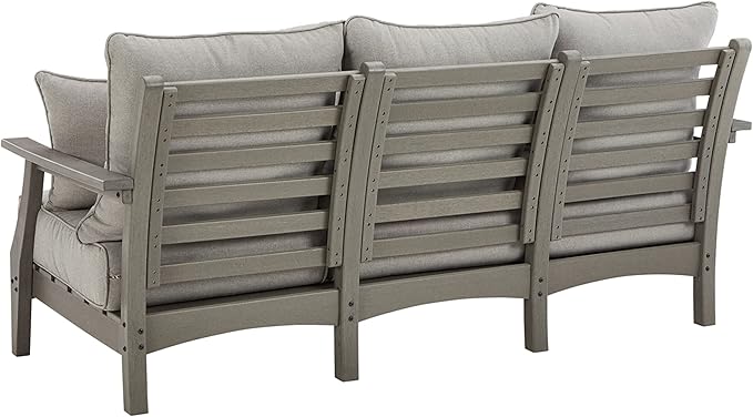 Signature Design by Ashley Visola Outdoor Patio Sofa with All-Weather Cushion and 2 Throw Pillows - Photo 9
