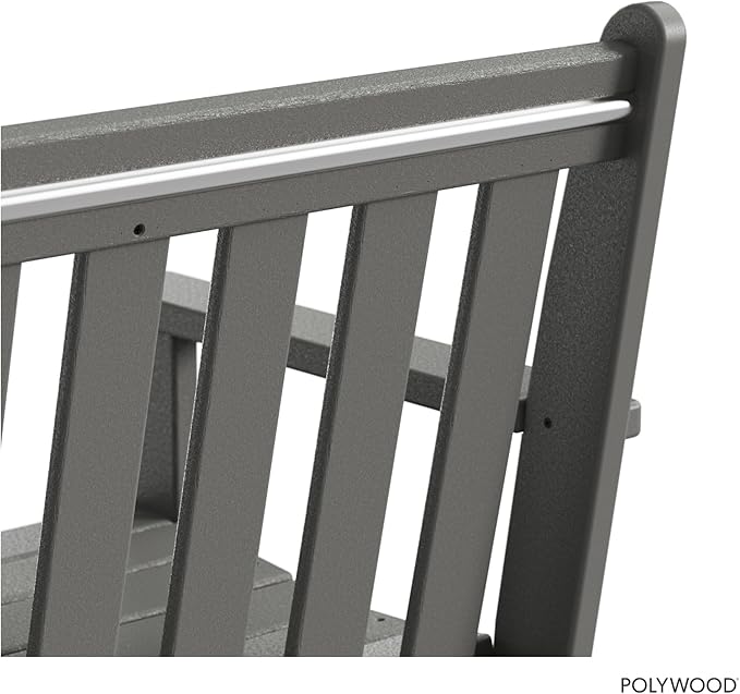 POLYWOOD GNB48GY Vineyard 48" Bench, Slate Grey - Photo 7
