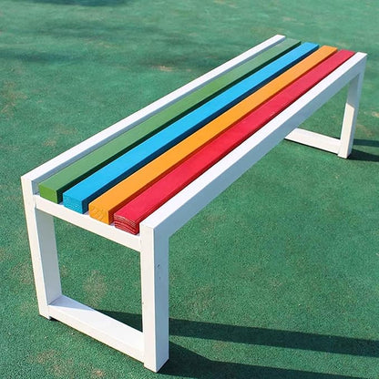 Porch Benches Outdoor Patio Seating Weatherproof Garden Bench 31" Metal Frame Park Bench for Yard Patio Entryway Outside(White,Length 31")