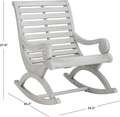 Safavieh PAT7016A Outdoor Collection Sonora Ash Grey Rocking Chair