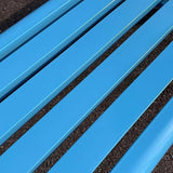 Heavy Duty Outdoor Benches Weatherproof Galvanized Steel Park Benches Slats Design Metal Garden Chair Commercial Street - Photo 5
