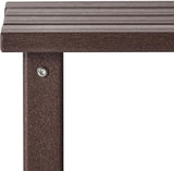 WestinTrends Malibu Square Outdoor Side Table for Adirondack Chair, Dark Brown - Photo 5