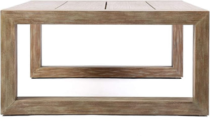 Armen Living LCPRCOLT Paradise Outdoor Light Eucalyptus Wood Coffee Table, Teak