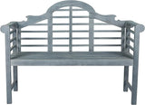 Eyely HNB103B Lucy 51.2" 3-Seat Arched 600-Lbs Support Acacia Wood Outdoor Garden Patio Bench for Garden, Lawn, Backyard - Photo 5