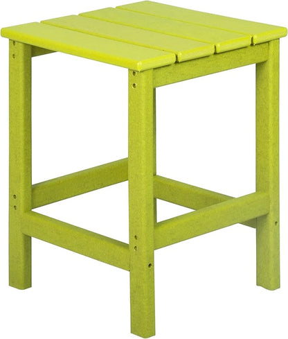 WestinTrends Malibu Outdoor Lounge Chairs, 3-Pieces Adirondack Chair Set with Ottoman and Side Table, All Weather Poly Lumber Patio Lawn Folding Chair for Outside Pool Garden Backyard, Lime
